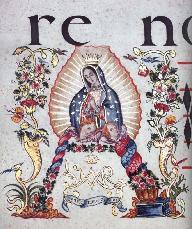 Devotion to the virgin of Guadalupe, unknow artist